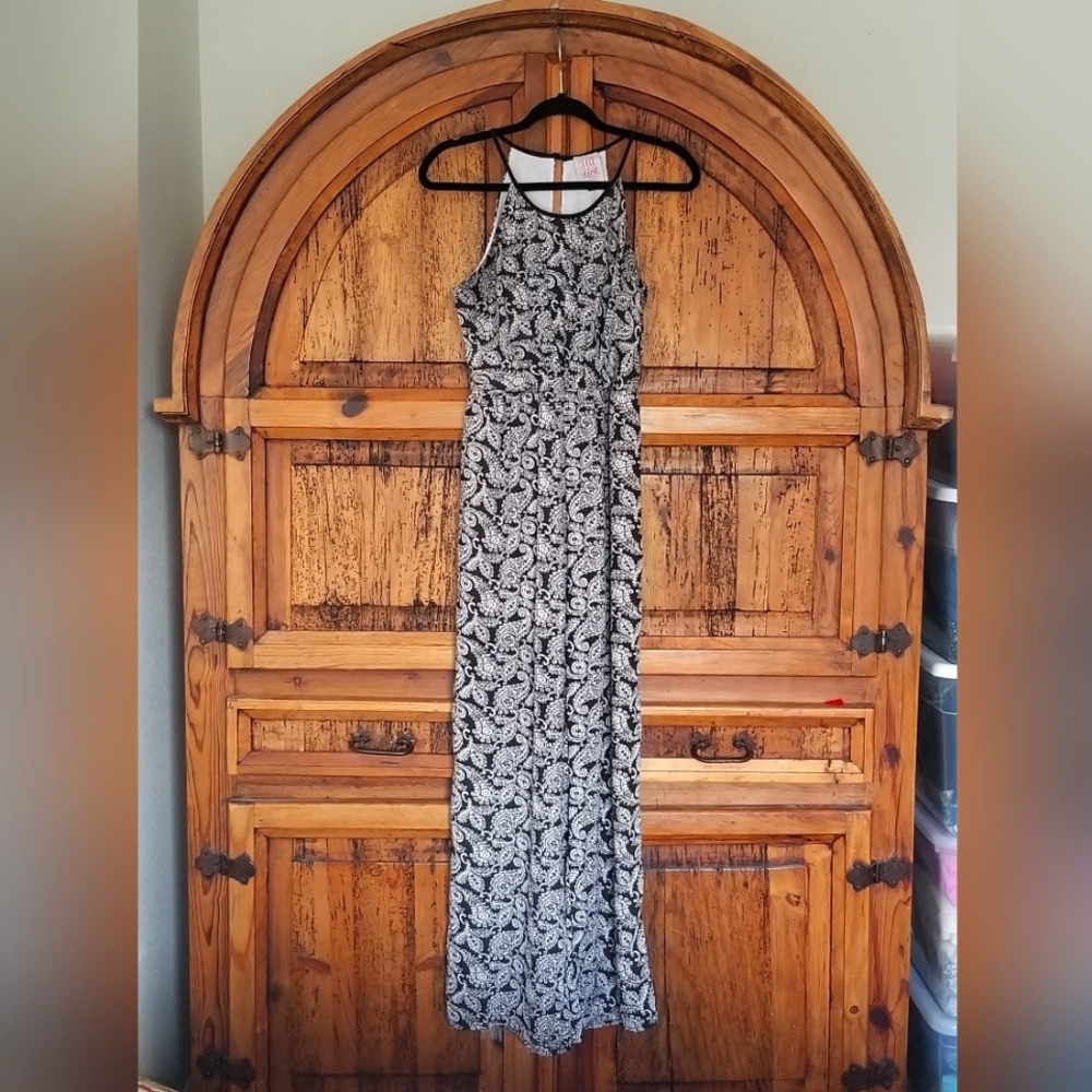Boho Black paisley Jumpsuit summer festival Flowy Hippie Fall Wide Leg